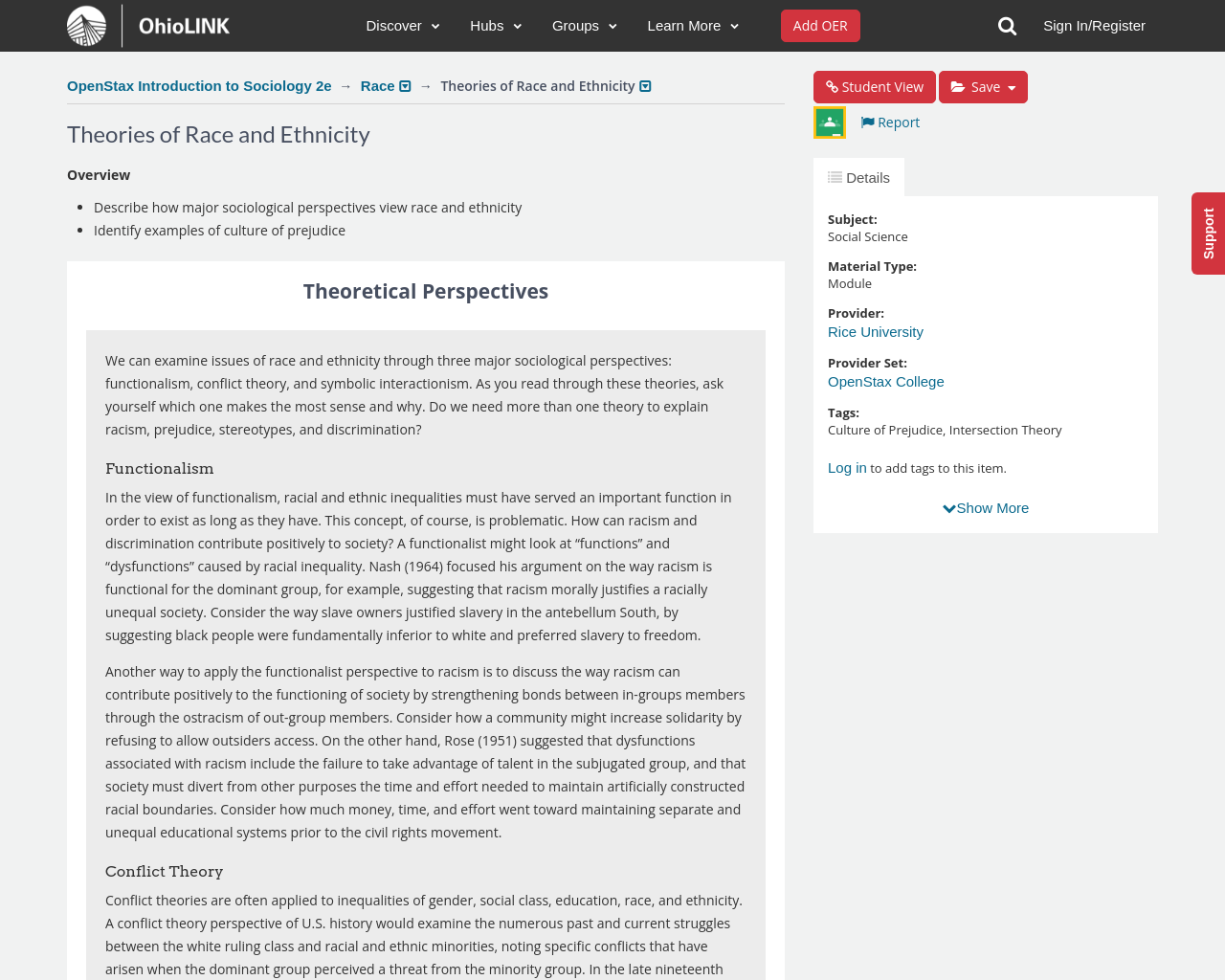 OpenStax Introduction to Sociology 2e, Race, Theories of Race and ...