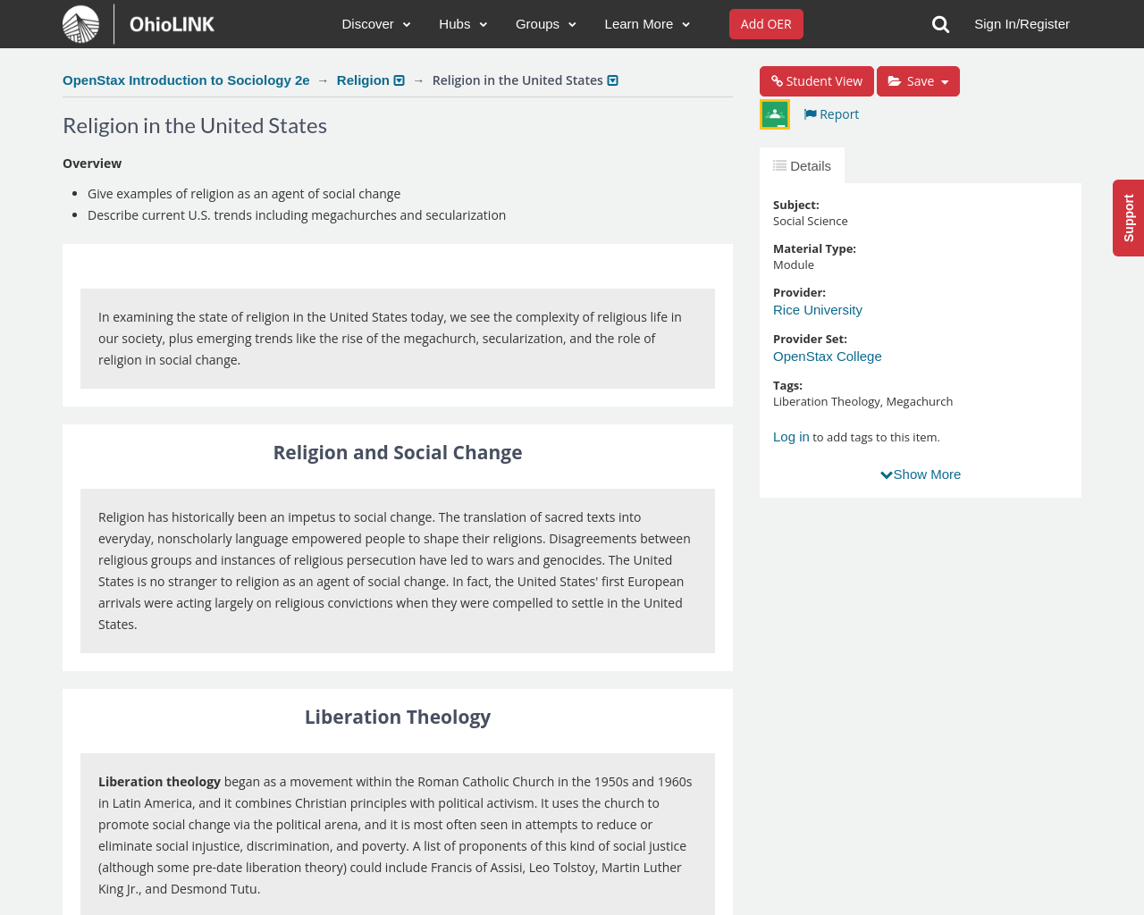 OpenStax Introduction to Sociology 2e, Religion, Religion in the United ...