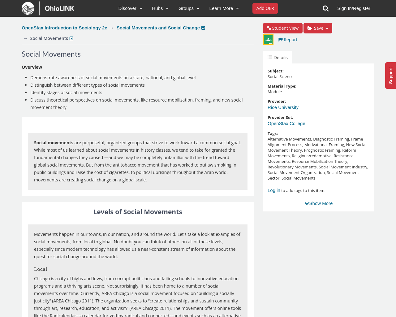 Openstax introduction to sociology 2e social movements and social