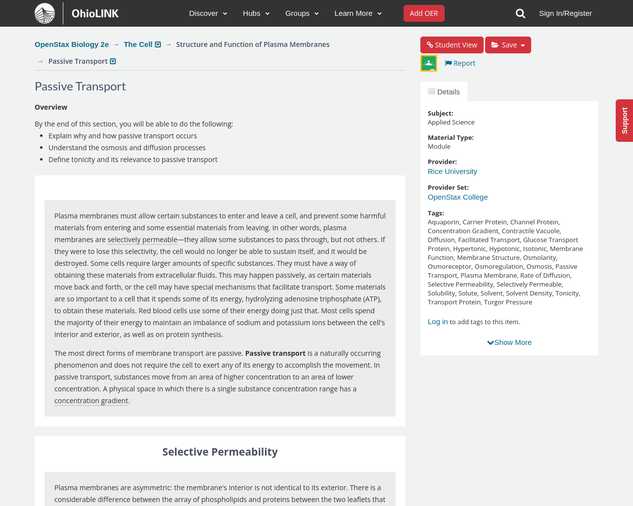 OpenStax Biology 2e, The Cell, Structure and Function of Plasma ...