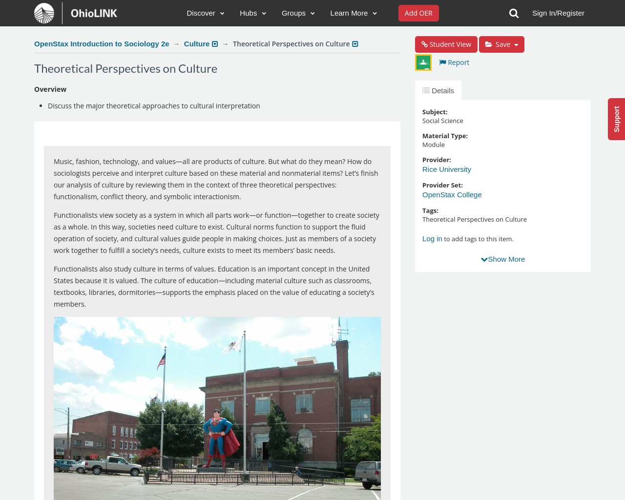 Openstax introduction to sociology 2e culture theoretical