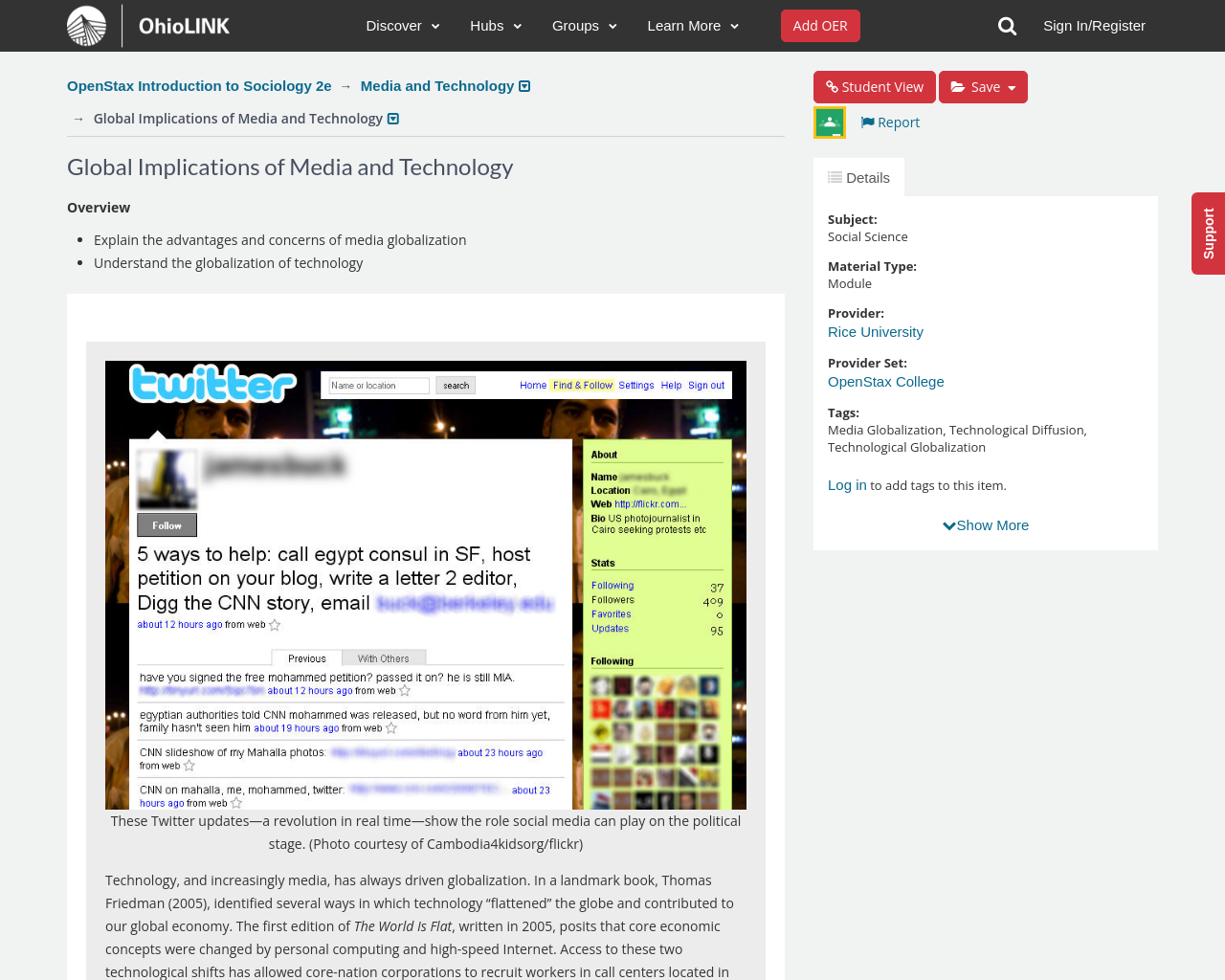 Openstax introduction to sociology 2e media and technology global