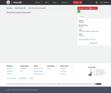 Introduction to Sociology Course Content, Social Structure, Describe leadership types