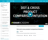 Linear Algebra: Dot and Cross Product Comparison/Intuition