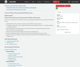 American Politics/Government Course Content, Public Policy (Economic, Environmental, Welfare, Education), Public Policy (Economic, Environmental, Welfare, Education): Course Map & Recommended Resources