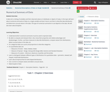 Statistics Course Content, Numerical Descriptions of Data on Single Variable, Numerical Summary of Data