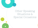 Other Speaking Situations & Occasions Resources