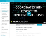 Linear Algebra: Coordinates with Respect to Orthonormal Bases