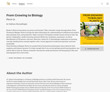 From Growing to Biology: Plants 1e From Growing to Biology: Plants 1e