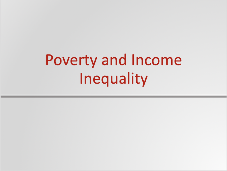 Income Inequality, Poverty and Discrimination Resources