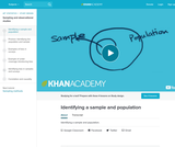 Identifying a sample and a population Identifying a sample and a population
