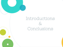 Introductions & Conclusions Resources