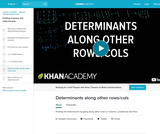 Linear Algebra: Determinants Along Other Rows/Columns