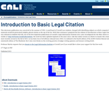 Introduction to Basic Legal Citation