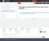 Ohio Open Ed Collaborative First Year Writing Instructor Guide PDF Ohio Open Ed Collaborative First Year Writing Instructor Guide PDF