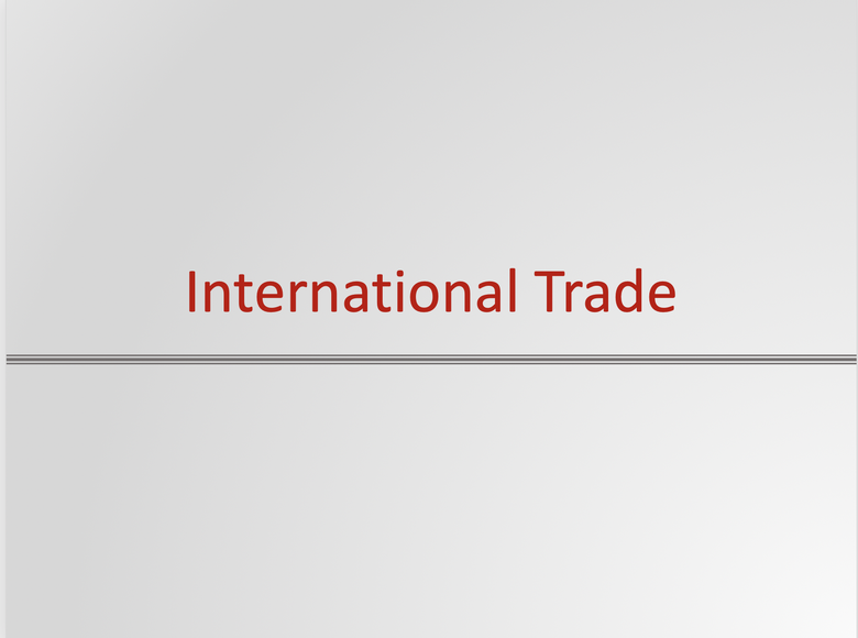 International Trade Resources