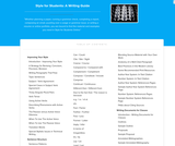 Style for Students: A Writing Guide