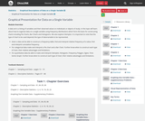 Statistics Course Content, Graphical Descriptions of Data on a Single Variable, Graphical Presentation for Data on a Single Variable