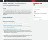 First Year Writing Course Content, Grammar and Style, Grammar and Style: Course Map & Recommended Resources