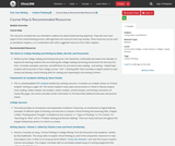 First Year Writing Course Content, Critical Thinking, Critical Thinking: Course Map & Recommended Resources