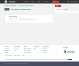 Biology I Course Content, The Chemical Foundation of Life