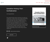 Canadian History: Post-Confederation Canadian History: Post-Confederation
