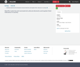 Introduction to Sociology Course Content, Culture, Identify material and nonmaterial cultural elements and explain their relevance in society.