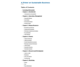 A Primer on Sustainable Business