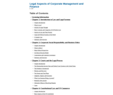 Legal Aspects of Corporate Management and Finance