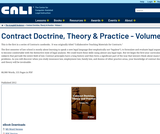 Contract Doctrine, Theory & Practice - Volume 1
