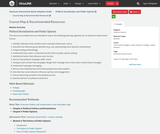 American Politics/Government Course Content, Political Socialization and Public Opinion, Political Socialization and Public Opinion: Course Map & Recommended Resources