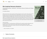 Bio-Inspired Sensory Systems Bio-Inspired Sensory Systems