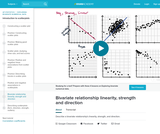 Bivariate relationship linearity, strength and direction